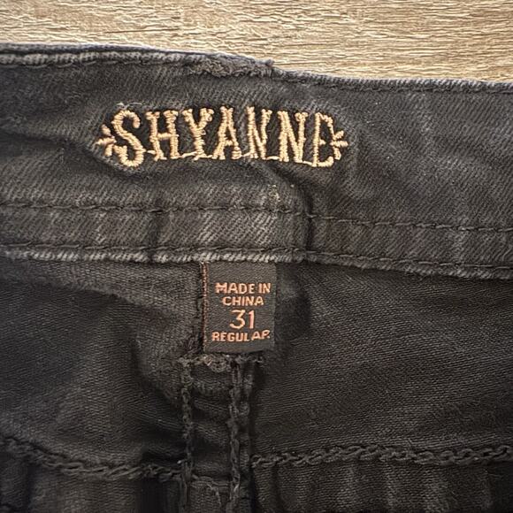 Shyanne Jeans Black Bootcut Womens 31 Rhinestone Pockets Stretch Western Rodeo - Picture 4 of 14